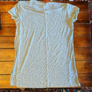 Gray t-shirt with slit